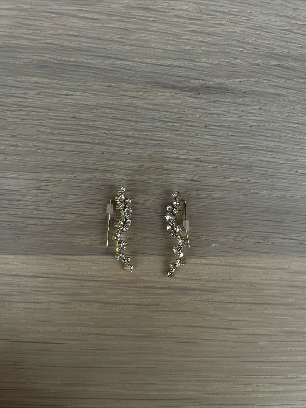 BaubleBar Gold Crystal Ear Climbers